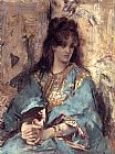 A Woman Seated in Oriental Dress by Alfred Stevens